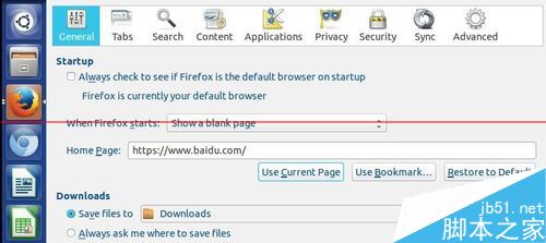 Ubuntu系统下Firefox浏览器怎么修改主页？1