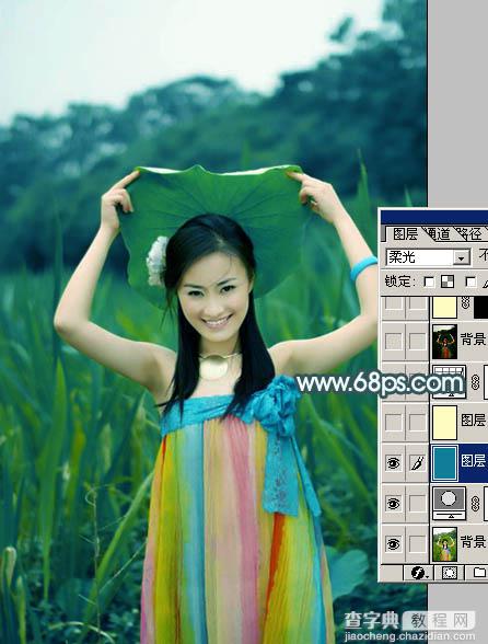 Photoshop 古典的暗黄色外景照片5