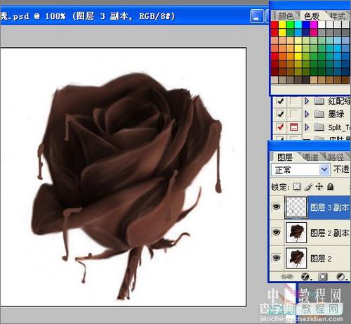 Photoshop制作诱人的巧克力玫瑰教程8