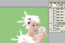 photoshop 给美女加上彩妆及头饰9