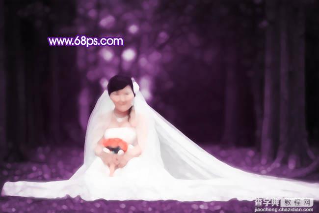 Photoshop图片处理教程之打造超梦幻的紫色婚片16