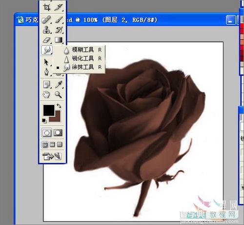 Photoshop制作诱人的巧克力玫瑰教程6