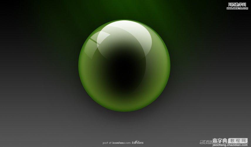 Photoshop将设计出非常抢眼的绿色水晶球效果教程32
