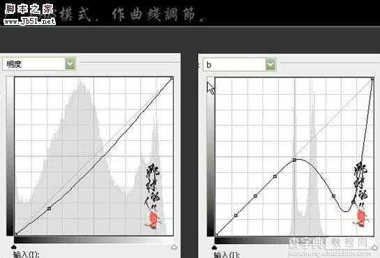 photoshop Lab模式下快速打造暗褐色婚片3