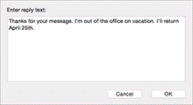 Outlook 2016 for Mac 设置自动回复外出邮件的方法4
