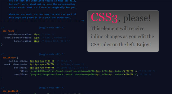 收集的22款给力的HTML5和CSS3帮助工具2