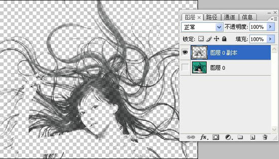photoshop利用抽出滤镜抠出背景单色发丝较多的人物图片10