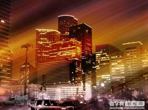 Photoshop中增强城市夜景图片的对比和梦幻度2