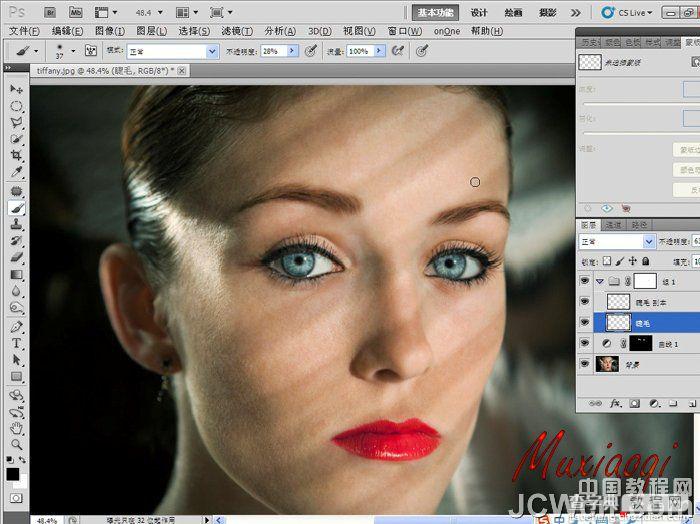 Photoshop精细美化人物的眉毛和眼睛教程22