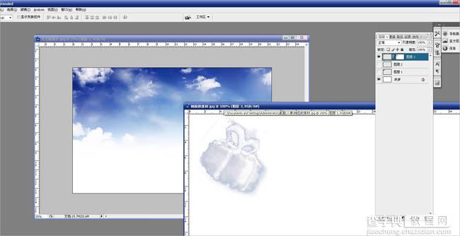 Photoshop将人物图片打造出创意的飘逸感觉的云彩背景效果9