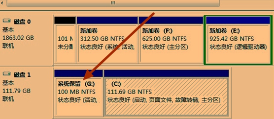 系统保留盘怎么删除 win7/win8系统中如何隐藏系统保留盘及其内容3