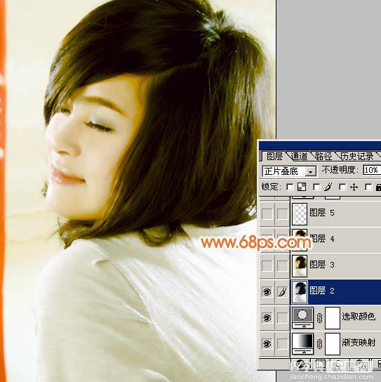 Photoshop 偏色的人物照片修正并美化9