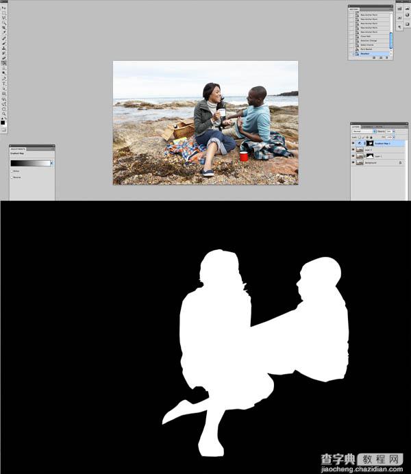 Photoshop将海边人物图片打造出怀旧的暗褐色效果8