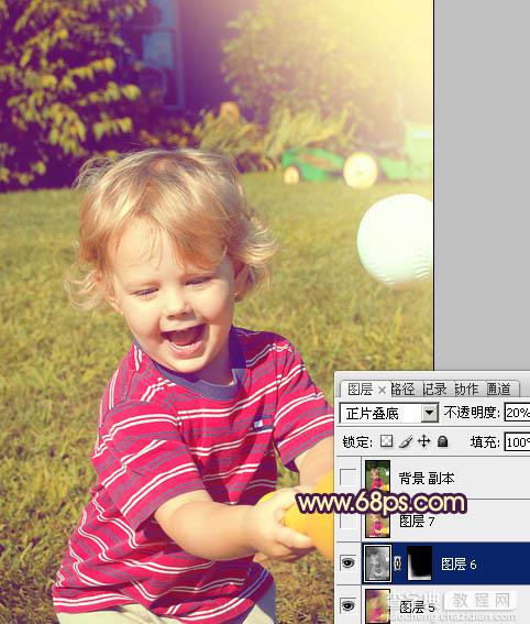 Photoshop为儿童照片加上柔和阳光色29