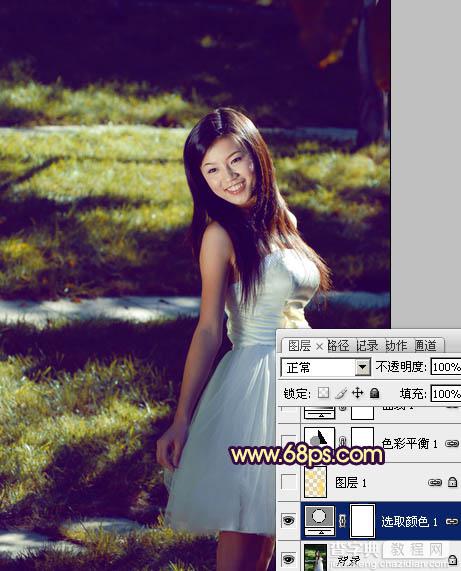 Photosho将晨曦中灿烂的美女图片打造出橙蓝色效果7