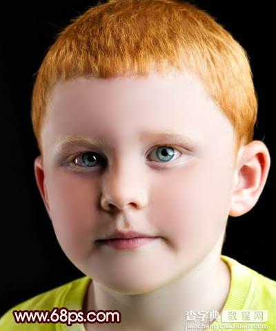 Photoshop 小男孩满脸的斑点消除15