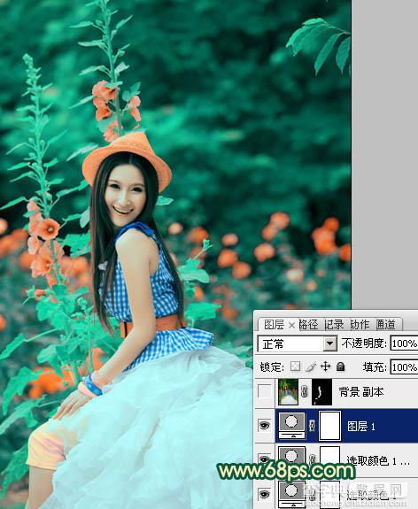 Photoshop为人物写真图片增加甜美的粉橙色效果13