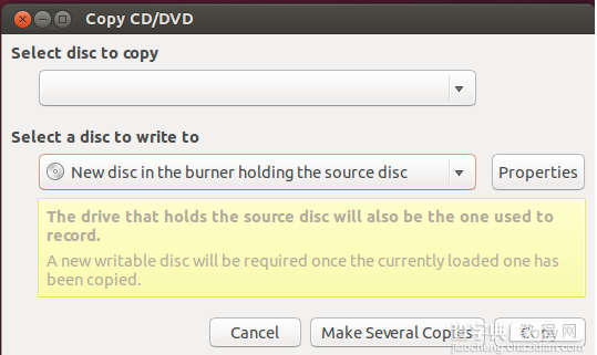 Ubuntu每日小技巧之使用Ubuntu拷贝、刻录CD和DVD光盘2