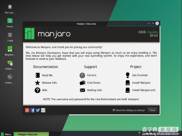 Manjaro Linux 0.8.13发布下载 可将系统装入SD卡1