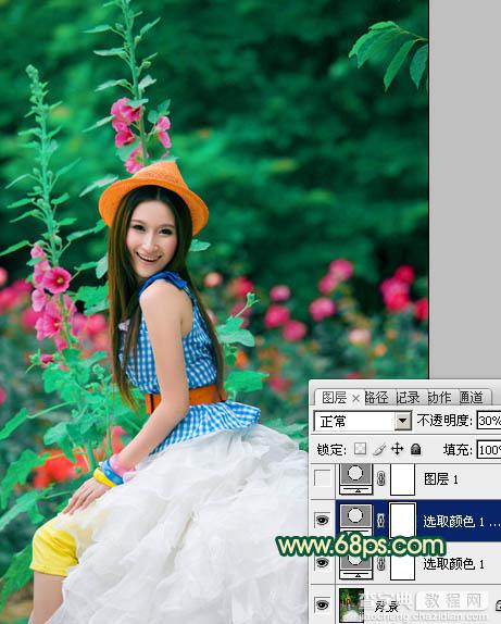 Photoshop为人物写真图片增加甜美的粉橙色效果6