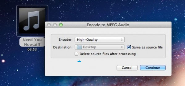 MAC OS Lion下把音频文件转换为m4a格式的方法图文教程2