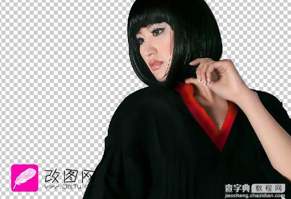 Photoshop 人物照片加上古典水墨背景8