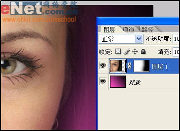 Photoshop教程:MM眼睛艺术处理效果4