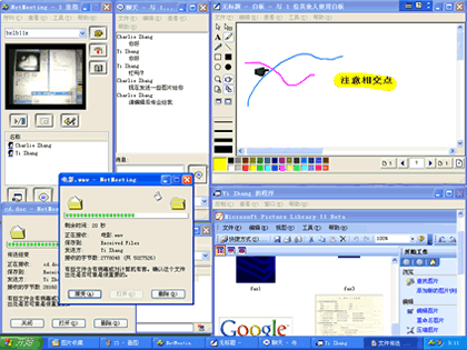 在Microsoft Windows XP中使用NetMeeting2
