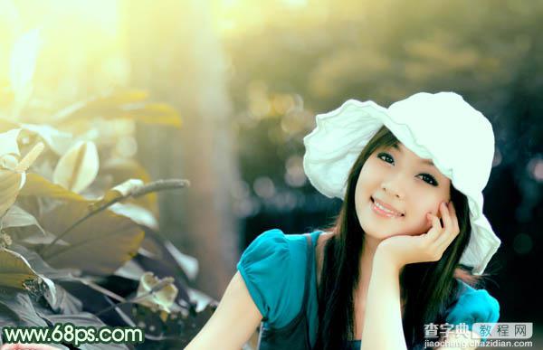 Photoshop将美女图片打造出柔美的韩系青黄色30