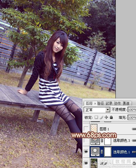 Photoshop为外景美女图片打造出朦胧的韩系暖调效果7