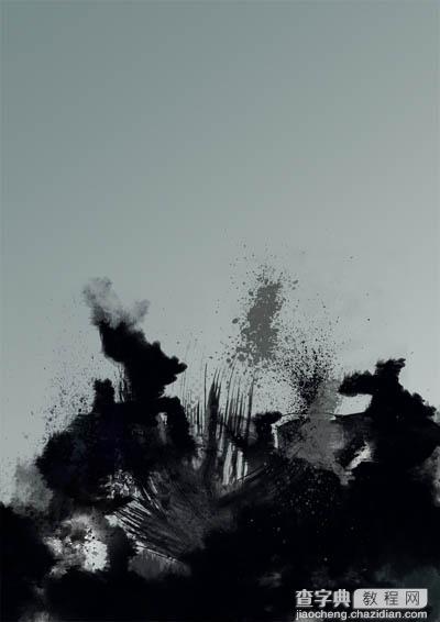 photoshop利用笔刷打造抽象的水墨人像效果6