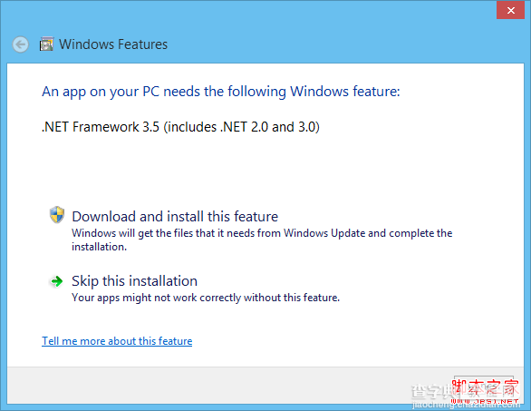 在Windows 8 下本地安装.NET Framework 3.5的实现方法1
