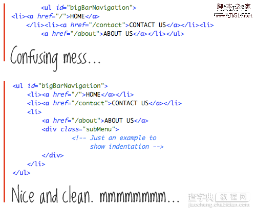 学习如何书写整洁规范的HTML标记3