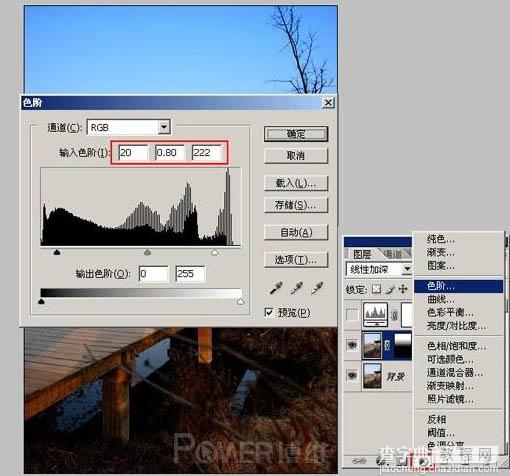 Photoshop将风景图片调成流行的青黄色6