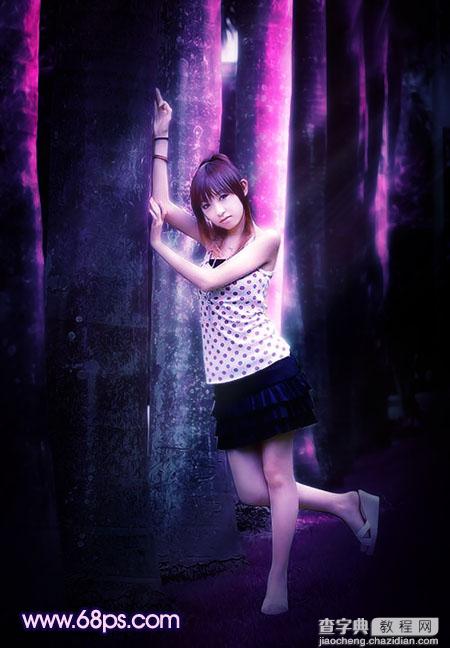 Photoshop 调出照片动人的梦幻紫色调2