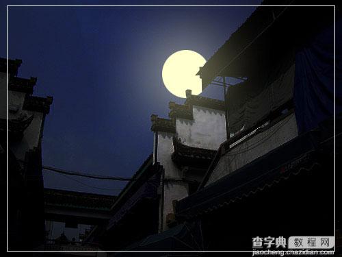 ps 为夜景加上美丽的月亮2