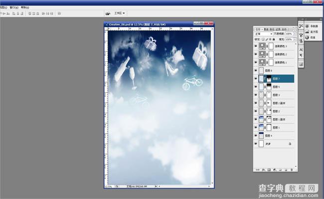 Photoshop将人物图片打造出创意的飘逸感觉的云彩背景效果12