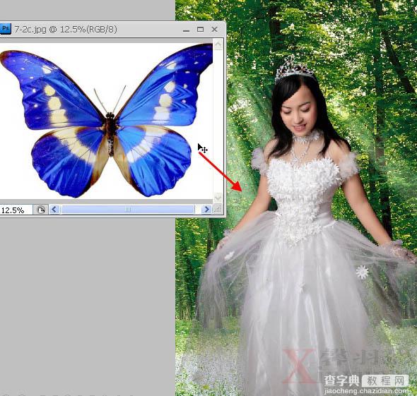 Photoshop制作唯美的粉红色蝴蝶仙子效果教程18