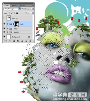 Photoshop设计时尚大气的彩绘杂志封面35