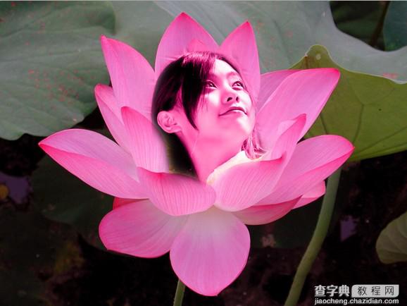 photoshop制作绚丽的花中少女效果合成图教程1