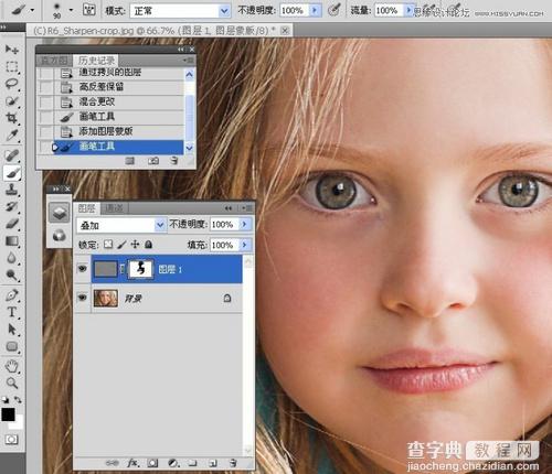 Photoshop为儿童照片锐化处理方法9