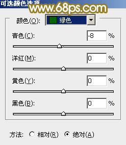 Photoshop将树林人物图片调制出朦胧的淡黄色效果16