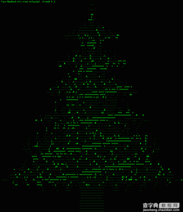 如何用C语言画一个“圣诞树”6