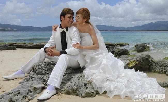 Photoshop打造唯美的彩虹岛婚片教程39