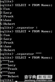 SQLite 入门教程一 基本控制台（终端）命令6