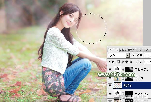 Photoshop将美女图片打造唯美的初夏粉调阳光色40
