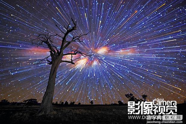 photoshop将干净的冬日夜空制造宇宙大爆炸2