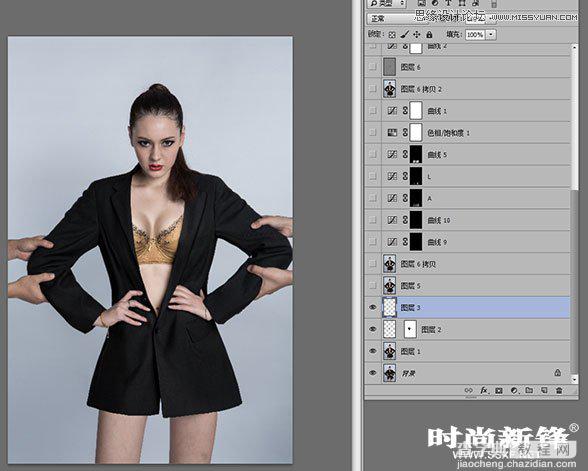 Photoshop打造超酷的性感模特商业后期修图教程7