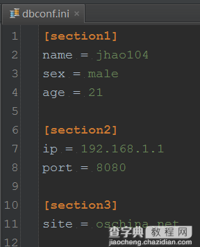 Python使用自带的ConfigParser模块读写ini配置文件2