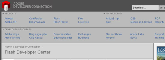 帮助你学习 Flash / ActionScript的12个网站4